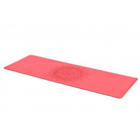 Коврик для йоги 185x68x0,4 см Inex Yoga PU Mat полиуретан c гравировкой PUMAT-160 красный