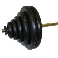 Штанга тренировочная MB Barbell 117,5 кг (МВ) чёрная