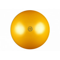 Мяч для художественной гимнастики d19см Alpha Caprice Нужный спорт FIG, металлик AB2801 желтый