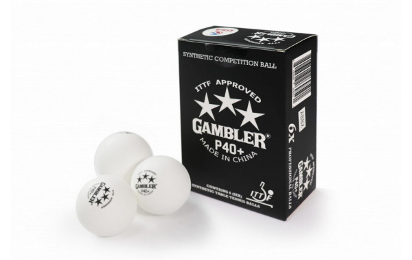 Мячи для настольного тенниса Gambler P40+ BALL - 6 PACK GP40B6 600_380