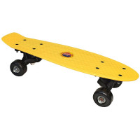 Скейтборд пластиковый 41x12cm Sportex E33082 желтый (SK400)