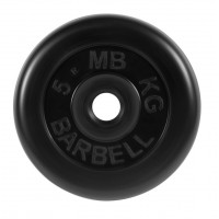 Диск обрезиненный d26мм MB Barbell MB-PltB26-5 5кг черный