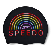Шапочка для плавания Speedo Slogan Print Cap 8-0838516037 черно-мульти