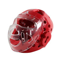 Шлем для тхэквондо с маской Adidas Head Guard Face Mask WT adiTHGM01 красный