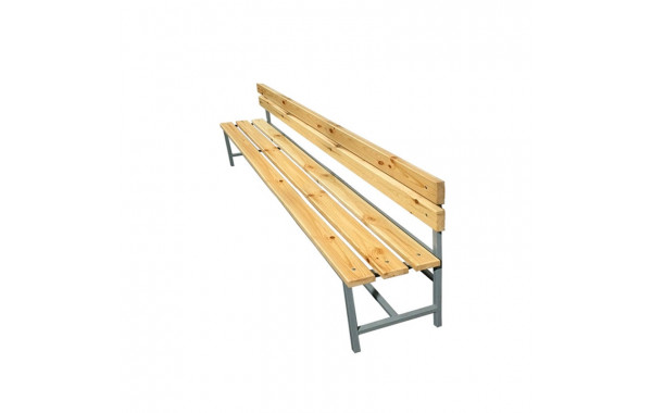 Скамейка для раздевалки со спинкой 200 см сиденье из дерева Dinamika ZSO-002186 600_380