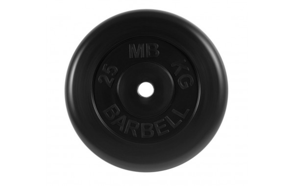Диск обрезиненный d31мм MB Barbell MB-PltB31-25 25 кг черный 600_380