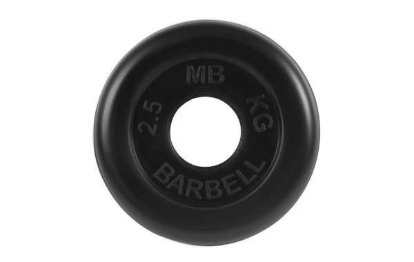 Диск обрезиненный d51мм MB Barbell MB-PltB51-2,5 2,5кг черный 600_380