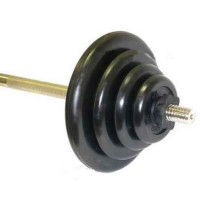 Штанга тренировочная MB Barbell 77,5 кг (МВ) чёрная