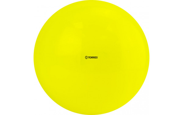 Мяч для художественной гимнастики однотонный Torres AG-19-04, диам.19 см, ПВХ, желтый 600_380