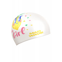 Юниорская силиконовая шапочка Mad Wave Lemon M0573 13 0 02W белый