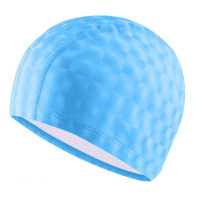 Шапочка для плавания Sportex одноцветная B31517-0 3D (Голубой)