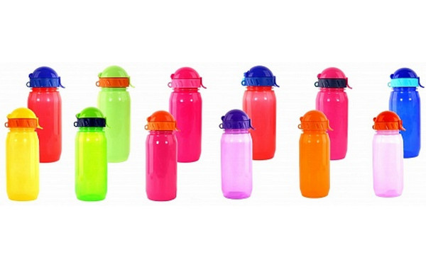 Бутылка для воды с трубочкой 400 ml КК0154 цвета в ассортименте 600_380