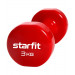 Гантель виниловая Core 3 кг Star Fit DB-101 красный 75_75