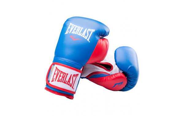 Перчатки боксерские Everlast Powerlock P00000728, 16oz, синий/красный 600_380