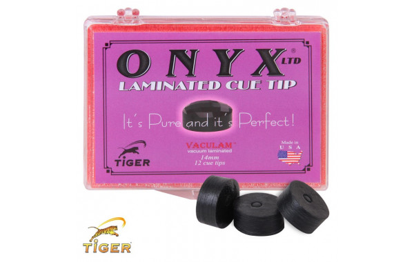 Наклейка для кия Tiger Onyx Ltd 04259 ø14мм Мedium, 1шт. 600_380