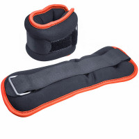 Утяжелители Sportex ALT Sport (2х0,75кг), нейлон, в сумке HKAW104-2 черный с оранжевой окантовкой