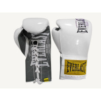 Боксерские перчатки Everlast боевые 1910 Classic 10 oz белый P00001667