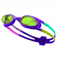 Очки для плавания детские ЗЕЛЕНЫЕ линзы, нерегул .пер., фиолетовая оправа Nike Easy Fit NESSB166593