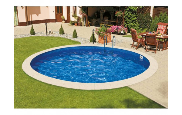 Морозоустойчивый бассейн Ibiza круглый глубина 1,2 м диаметр 5 м, голубой 600_380