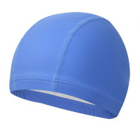 Шапочка для плавания одноцветная ПУ (синяя) Sportex E39704