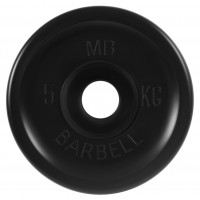 Диск олимпийский d51мм евро-классик MB Barbell MB-PltBE-5 5 кг черный
