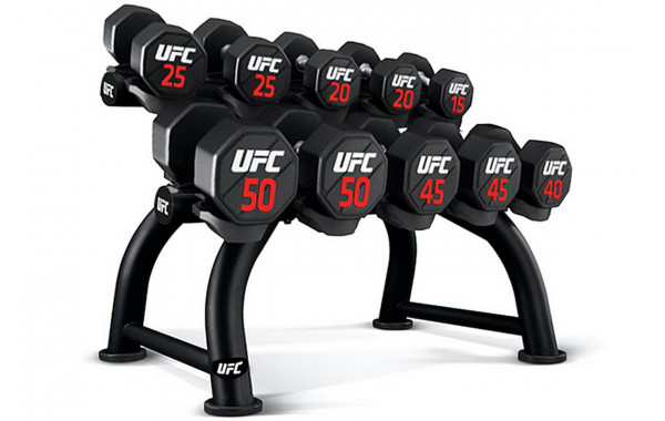 Premium сет из уретановых гантелей 32 - 40 kg UFC (32, 34, 36, 38, 40) 5 пар, 360 kg UFC-DBPU-8303 600_380