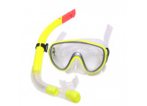 Набор для плавания маска+трубка Sportex E33110-3 желтый, (ПВХ)