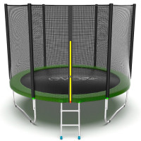 Батут с внешней сеткой и лестницей EVO Jump External 10ftt, зеленый