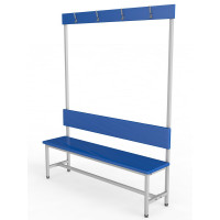 Скамейка для раздевалки с вешалкой, односторонняя, мягкая, 150см Glav 10.5000-1500