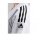Кимоно для дзюдо с поясом подростковое Adidas Club белое с черными полосками 75_75