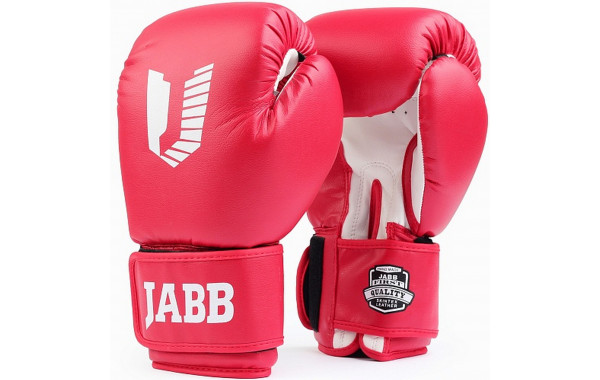 Перчатки боксерские (иск.кожа) 8ун Jabb JE-4068/Basic Star красный 600_380