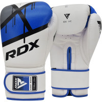 Перчатки тренировочные RDX BGR-F7U-16oz белый\синий