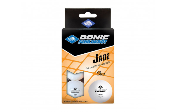 Мячики для настольного тенниса Donic Jade 40+, 6 штук 618371 белый 600_380