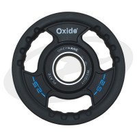 Диск олимпийский Oxide Fitness OWP02 D50мм полиуретановый, с 3-мя хватами, черный 2,5кг.