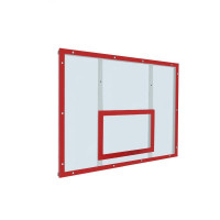 Щит баскетбольный тренировочный 120х90 поликарбонат на раме (разметка красная) Dinamika ZSO-002095
