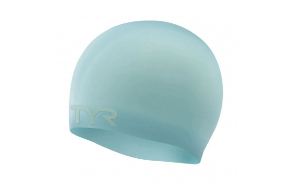 Шапочка для плавания TYR Wrinkle Free Silicone Cap LCS-450 голубой 600_380