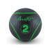 Набивной мяч 2 кг Aerofit AFMB2 черный\ зеленые полоски 75_75
