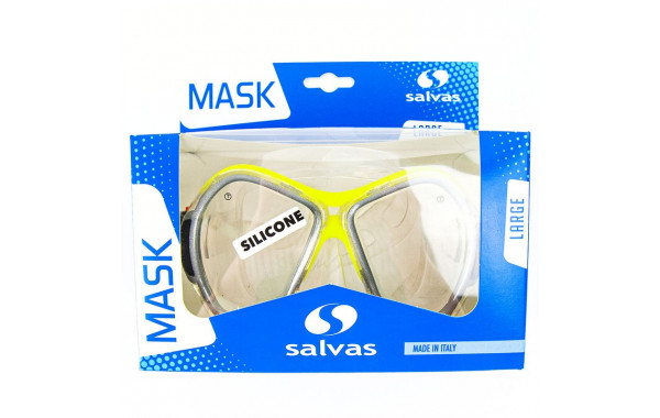 Маска для плавания Salvas Phoenix Mask CA520S2GYSTH серебристый\желтый 600_380