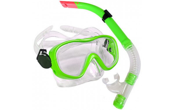 Набор для плавания маска+трубка Sportex E33109-2 зеленый, (ПВХ) 600_380
