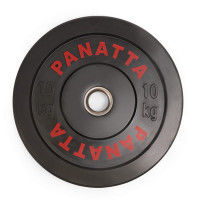 Бампированный черный диск 10 кг Panatta 2CZ4010