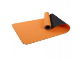 Коврик для фитнеса и йоги Larsen TPE двухцветный оранж/черный р183х61х0,6см