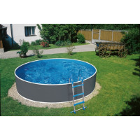 Морозоустойчивый бассейн Azuro Graphite круглый 3.6x0.9 м Premium