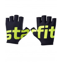 Перчатки для фитнеса Star Fit WG-102, черный/ярко-зеленый