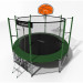 Батут i-Jump Classic Basket 10FT 306 см с нижней сетью и лестницей зеленый 75_75