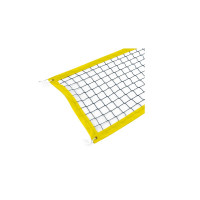Сетка для пляжного волейбола, 2,8мм, черная, тент желтого цвета с 4-х сторон, с тросом Ellada М396В