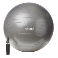 Мяч гимнастический d85 см Torres с насосом AL121185BK темно-серый
