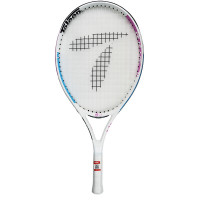 Ракетка для большого тенниса детская Teloon 23 Gr000, 3502-23, для 6-8 лет, алюминий, со струнами, бело-розовый