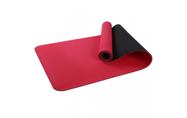 Коврик для фитнеса и йоги Larsen TPE двухцветный красн/черный р183х61х0,6см 600_380