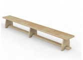 Скамейка гимнастическая с деревянными ножками Glav 04.302.1-1500 Длина 150см