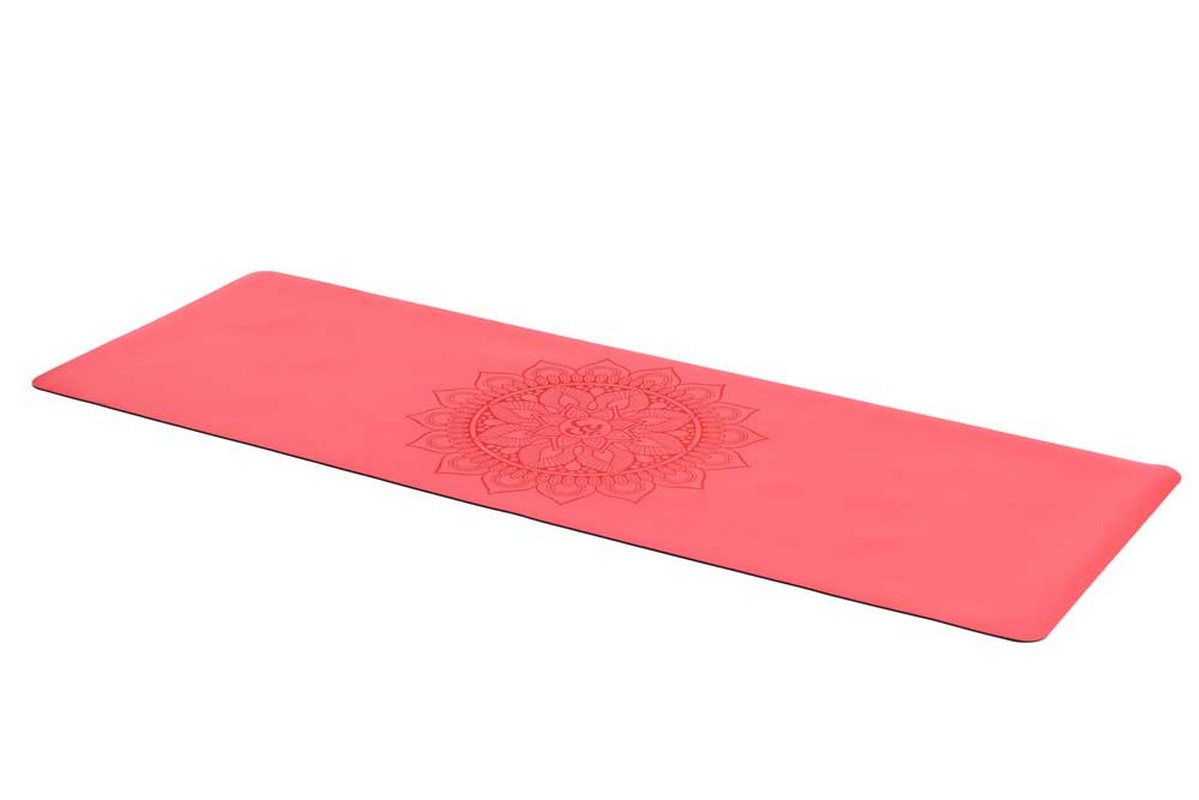 Коврик для йоги 185x68x0,4 см Inex Yoga PU Mat полиуретан c гравировкой PUMAT-160 красный 1199_800